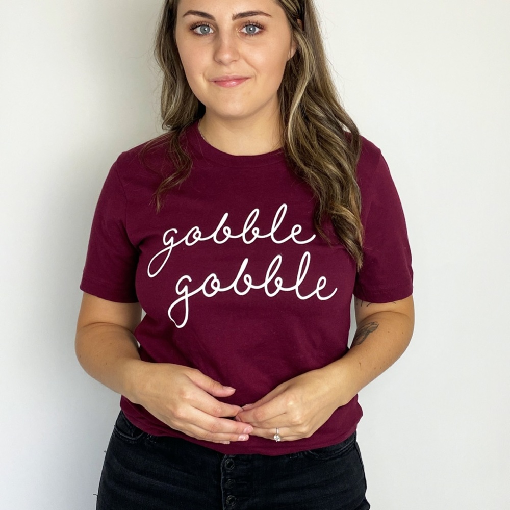 Gobble Gobble Thanksgiving T-Shirt - Picture 3 of 4